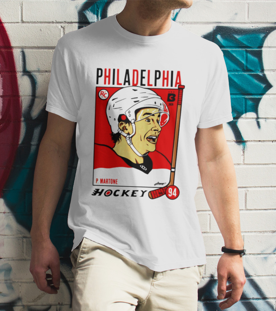 Philadelphia Flyers P Martone 94 Hockey Player T-Shirt
