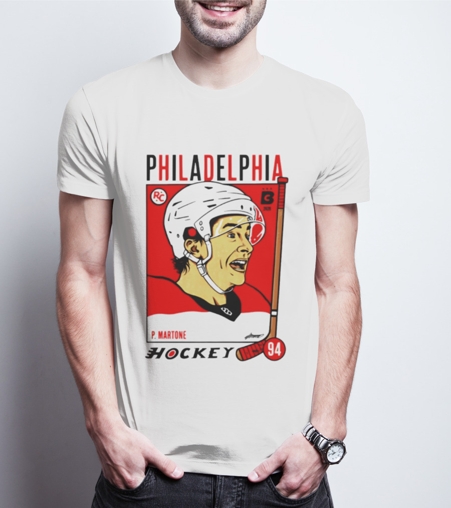 Philadelphia Flyers P Martone 94 Hockey Player T-Shirt