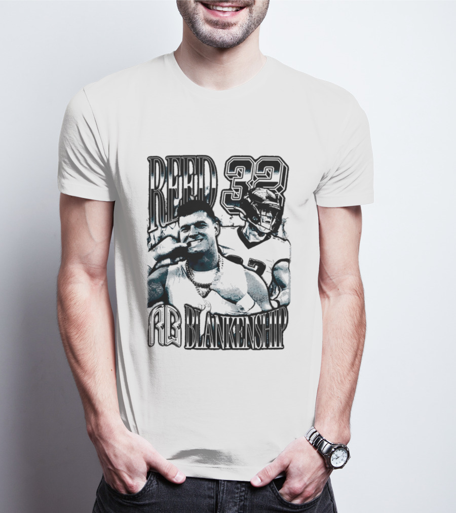 Reed Blankenship 32 Eagles Player Collage T-Shirt