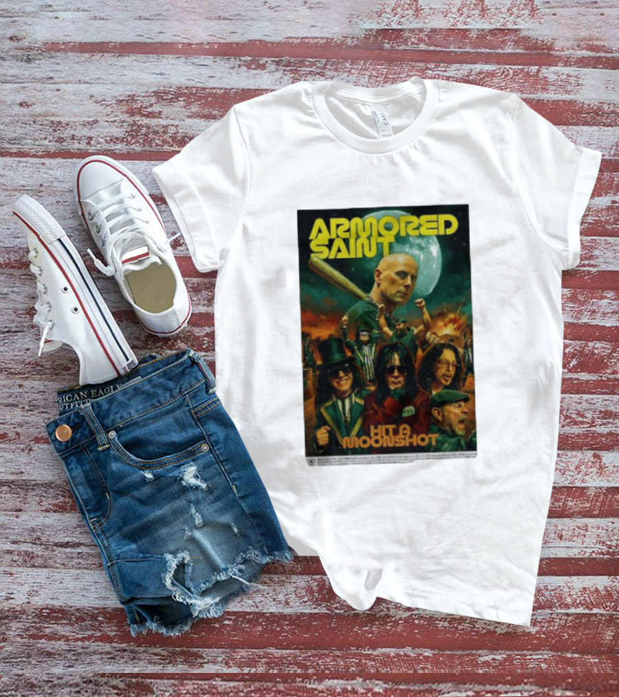 Armored Saint Hit A Moonshot Heavy Metal Band T-Shirt