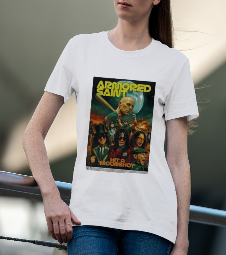 Armored Saint Hit A Moonshot Heavy Metal Band T-Shirt