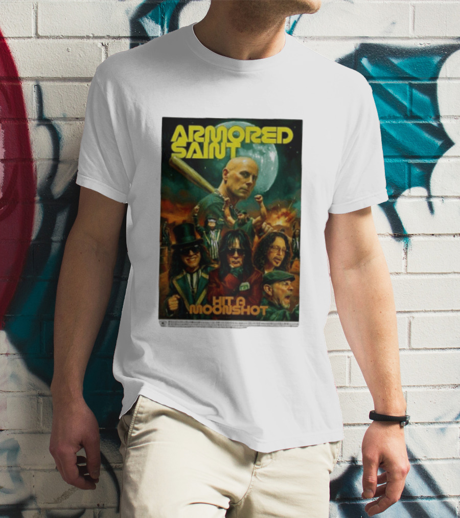 Armored Saint Hit A Moonshot Heavy Metal Band T-Shirt