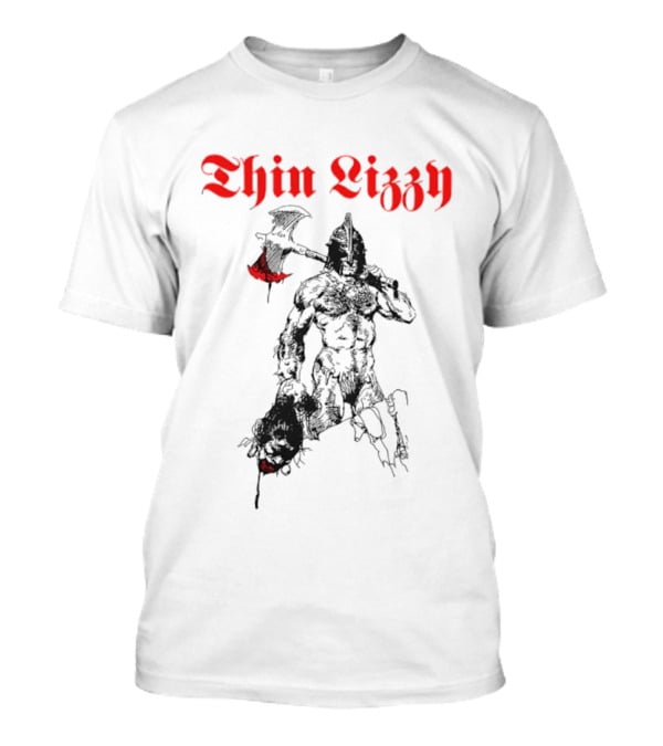 Thin Lizzy Blood Will Spill Warrior Axe T-Shirt