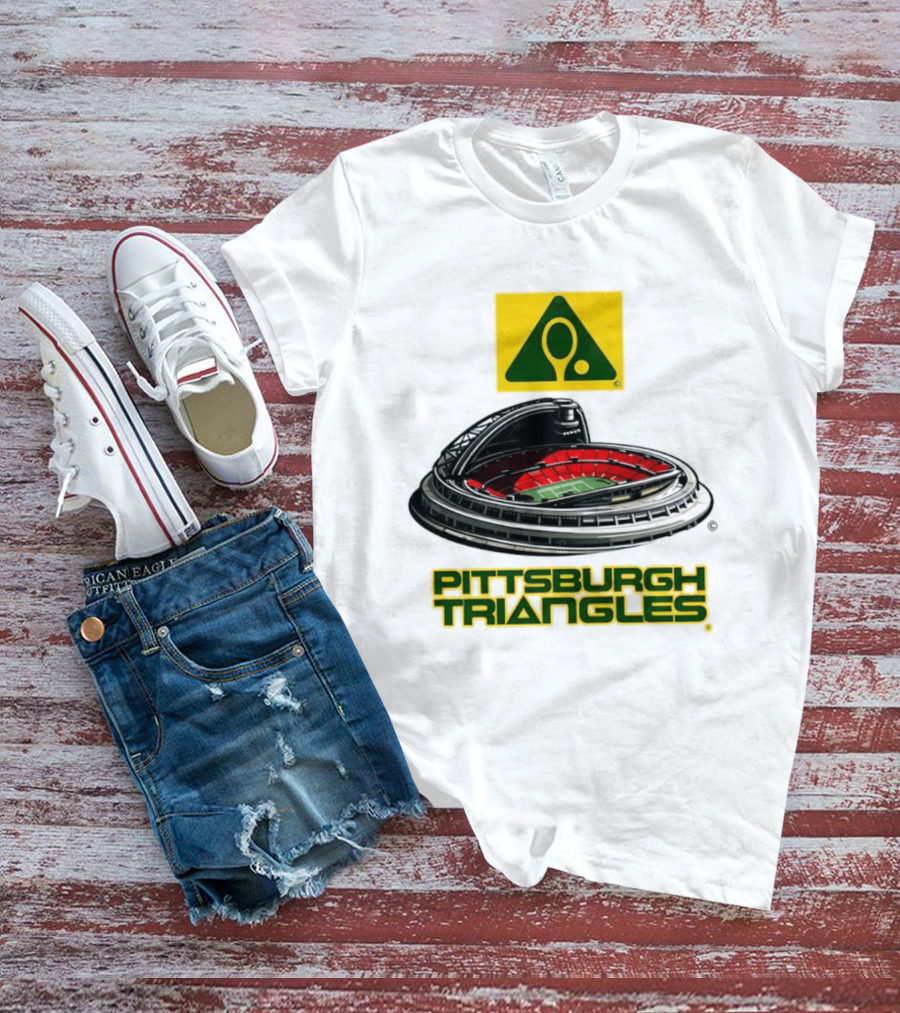 Pittsburgh Triangles Civic Arena Tennis Logo Roof Open T-Shirt