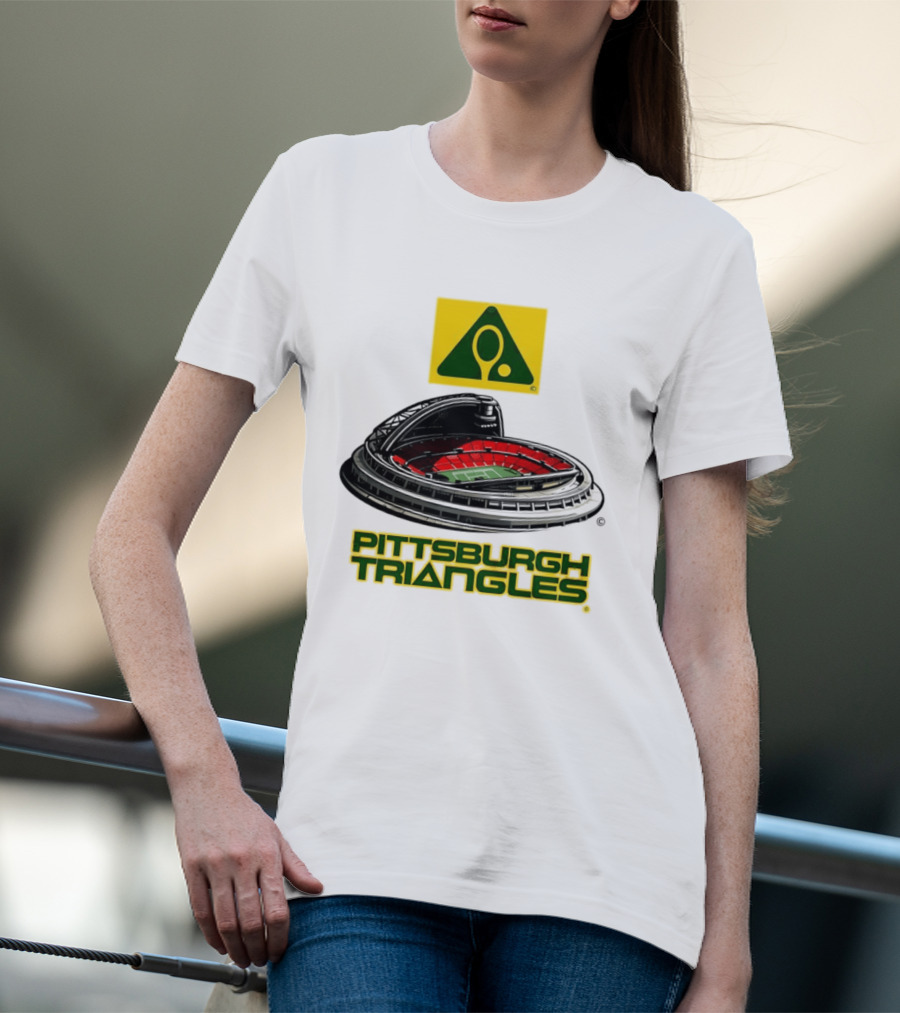 Pittsburgh Triangles Civic Arena Tennis Logo Roof Open T-Shirt