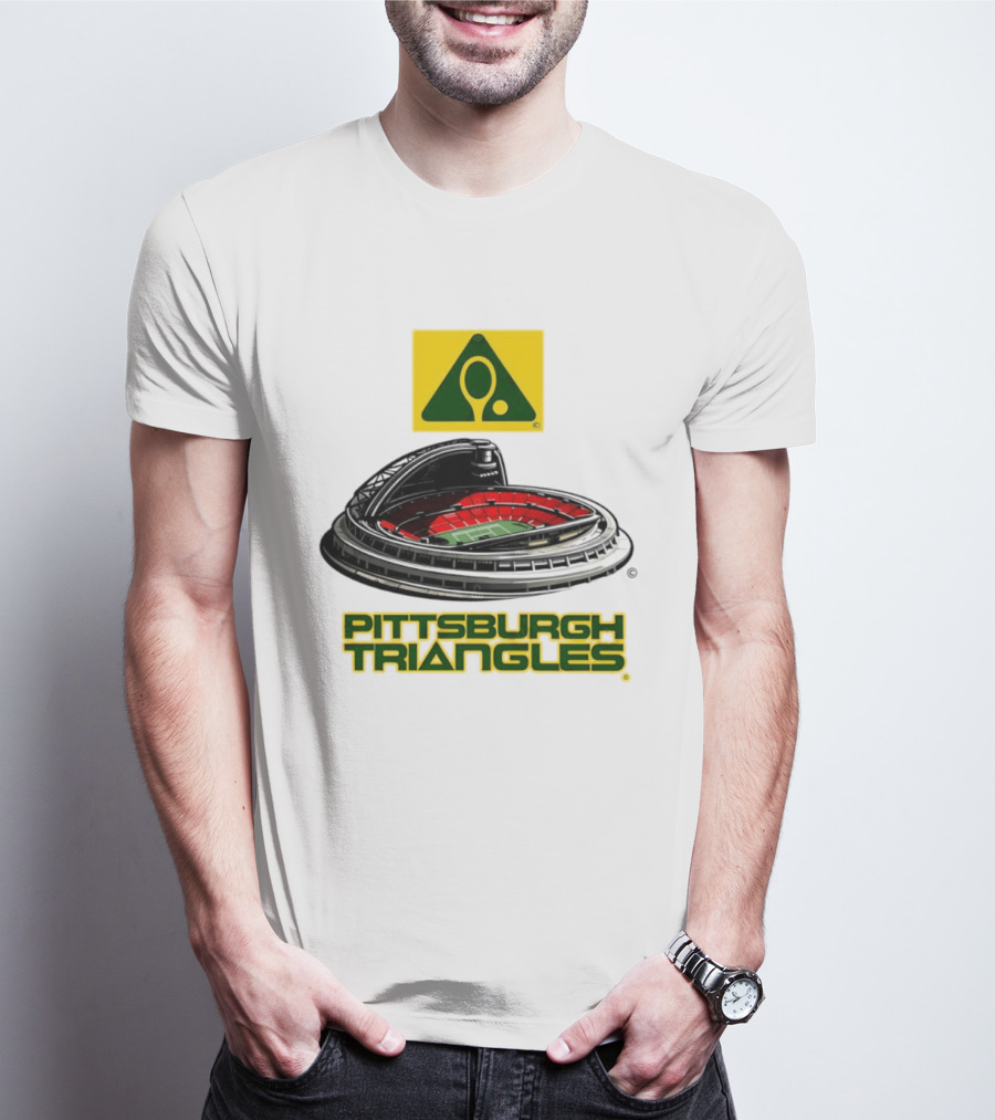 Pittsburgh Triangles Civic Arena Tennis Logo Roof Open T-Shirt