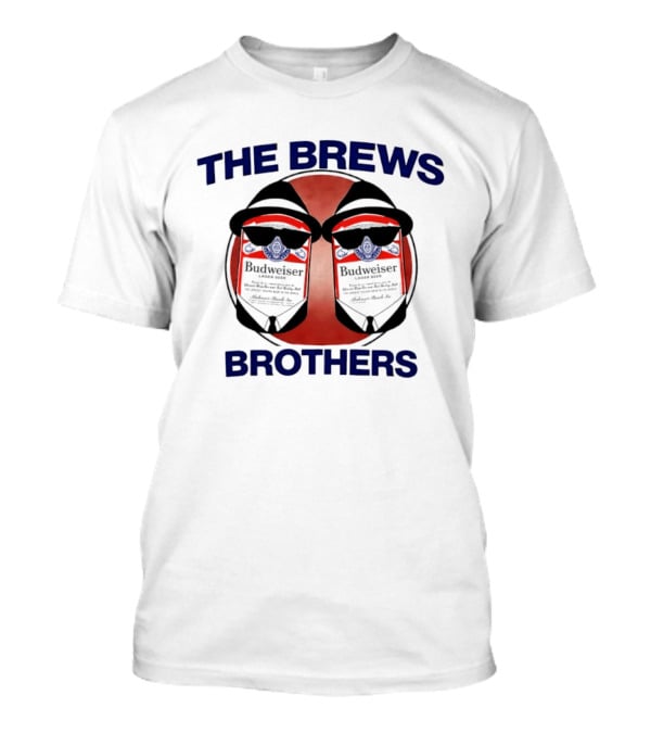 Budweiser The Brews Brothers Parody Iconic Red Label Duo T-Shirt