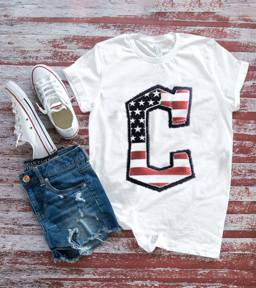 Cleveland Guardians American Flag Hat 2026 Patriotic Giveaway T-Shirt