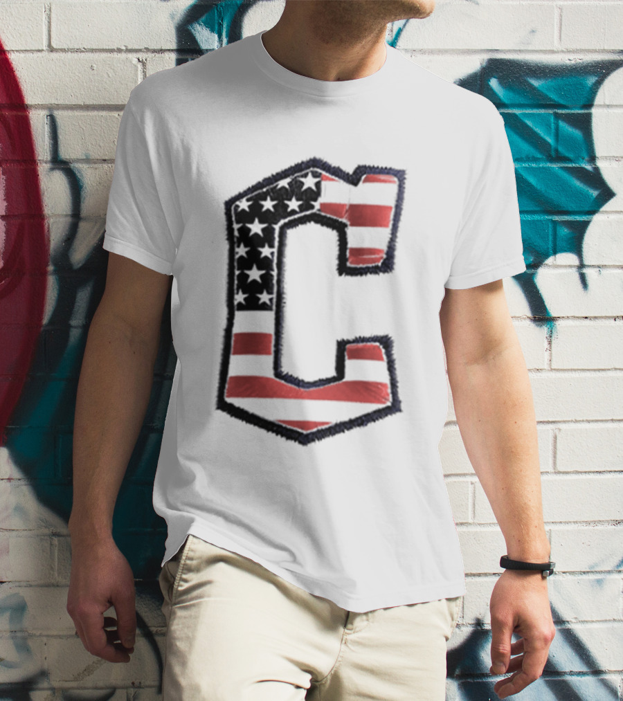 Cleveland Guardians American Flag Hat 2026 Patriotic Giveaway T-Shirt