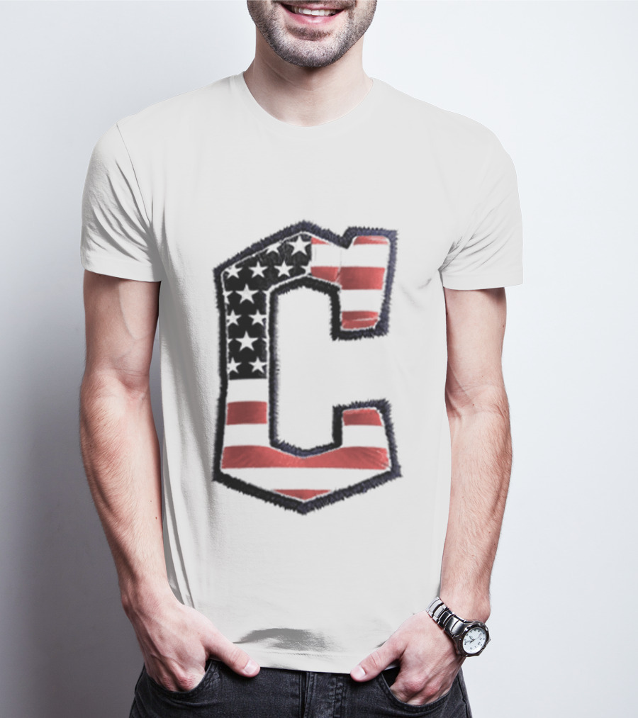 Cleveland Guardians American Flag Hat 2026 Patriotic Giveaway T-Shirt