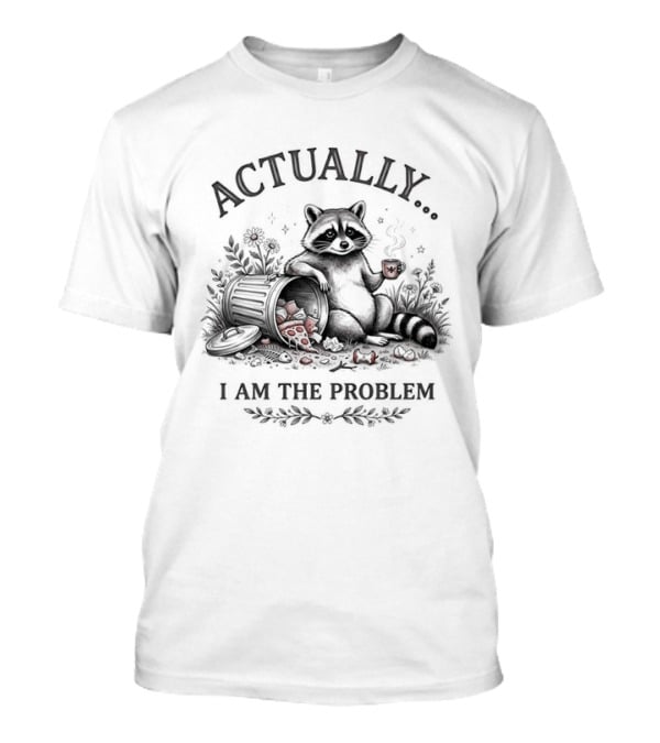 Actually I Am The Problem Raccoon Trash T-Shirt