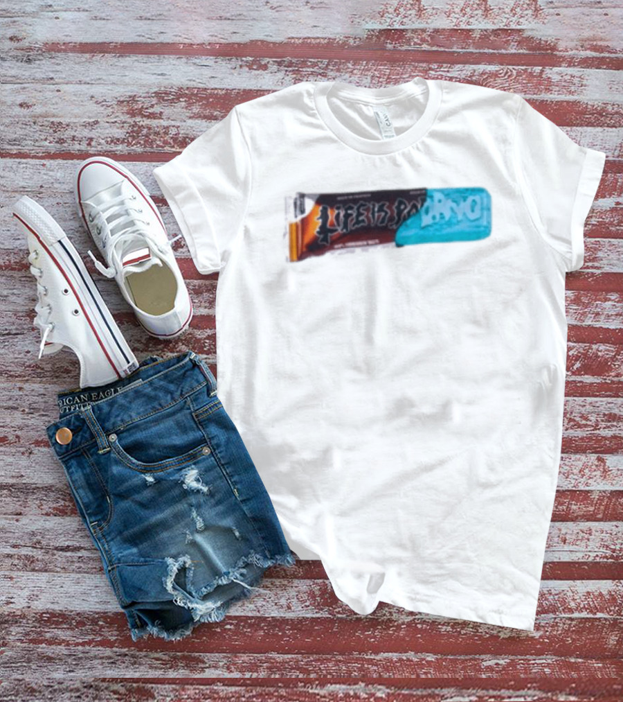 Life Is Porno Protein Bar Wrapper T-Shirt