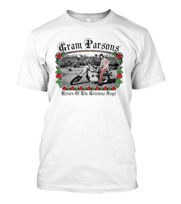 Gram Parsons Return Of The Grievous Angel Roses Motif T-Shirt