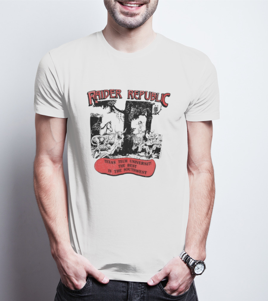 Raider Republic Texas Tech University Best In The Southwest Cowboy T-Shirt