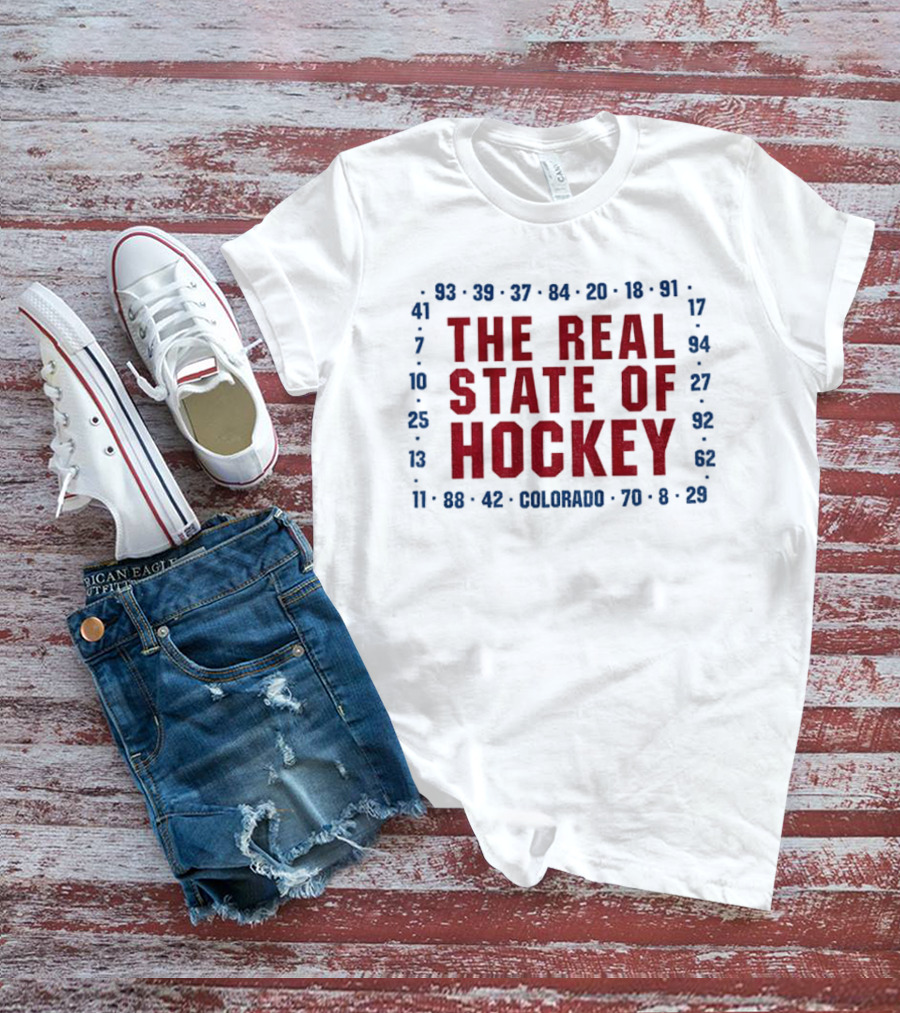 The Real State Of Hockey Colorado Numbers NHL 2026 T-Shirt