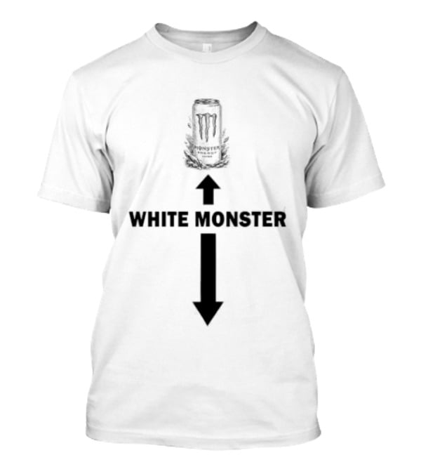 White Monster Arrows Indicate Direction Monster Energy Zero Ultra Meme T-Shirt
