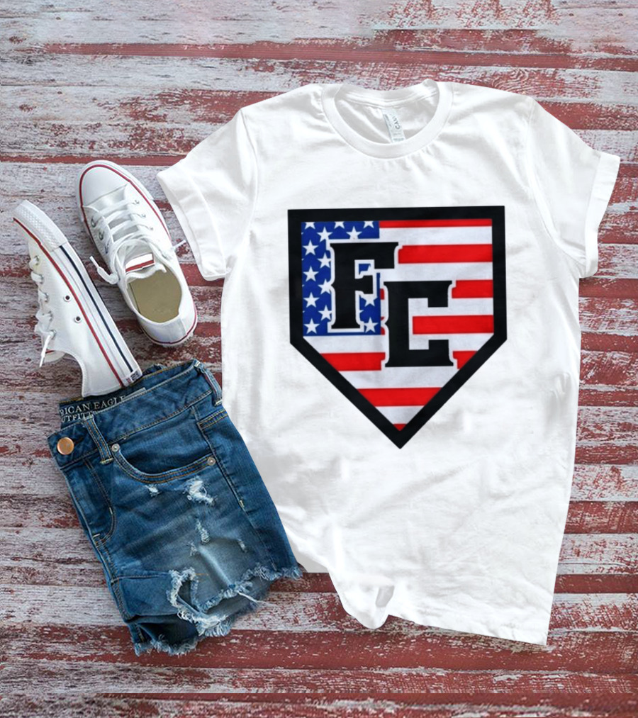 FC Patriotic Home Plate USA Flag White Regular 5000 T-Shirt