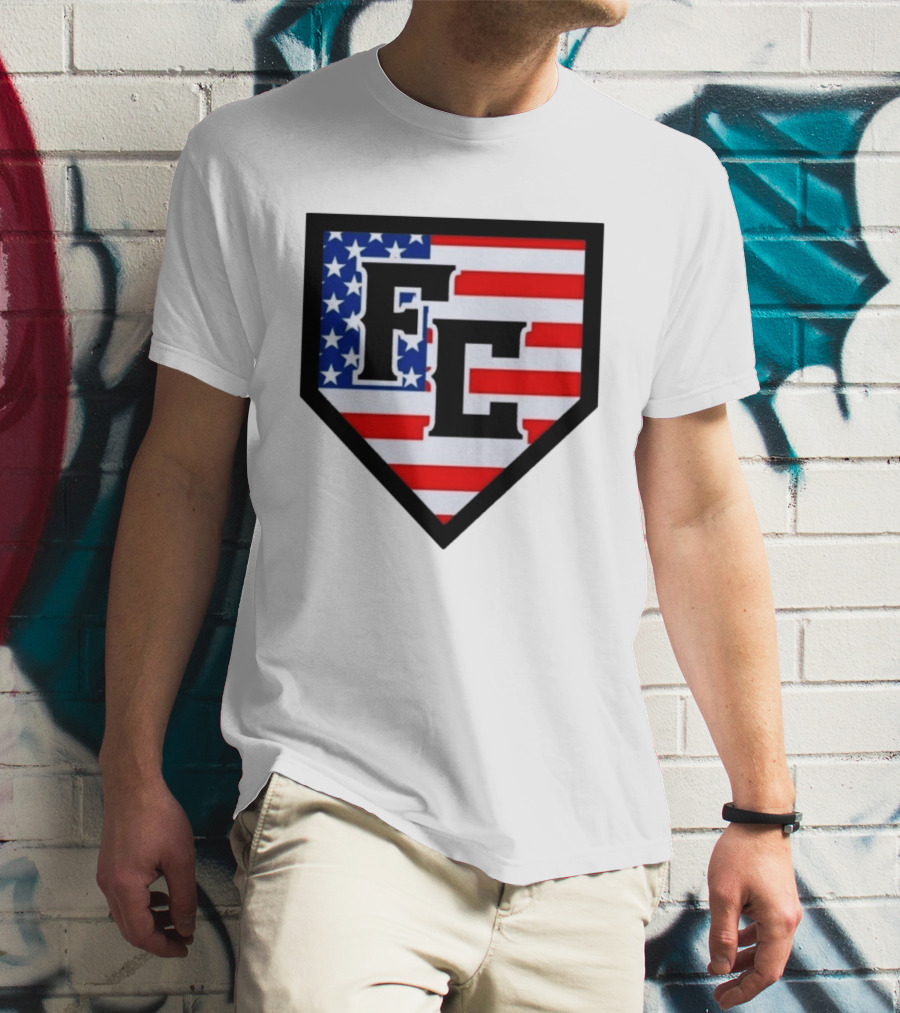 FC Patriotic Home Plate USA Flag White Regular 5000 T-Shirt
