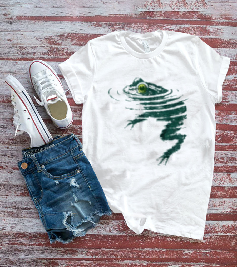 Frog Swimming Ripples In Water T-Shirt