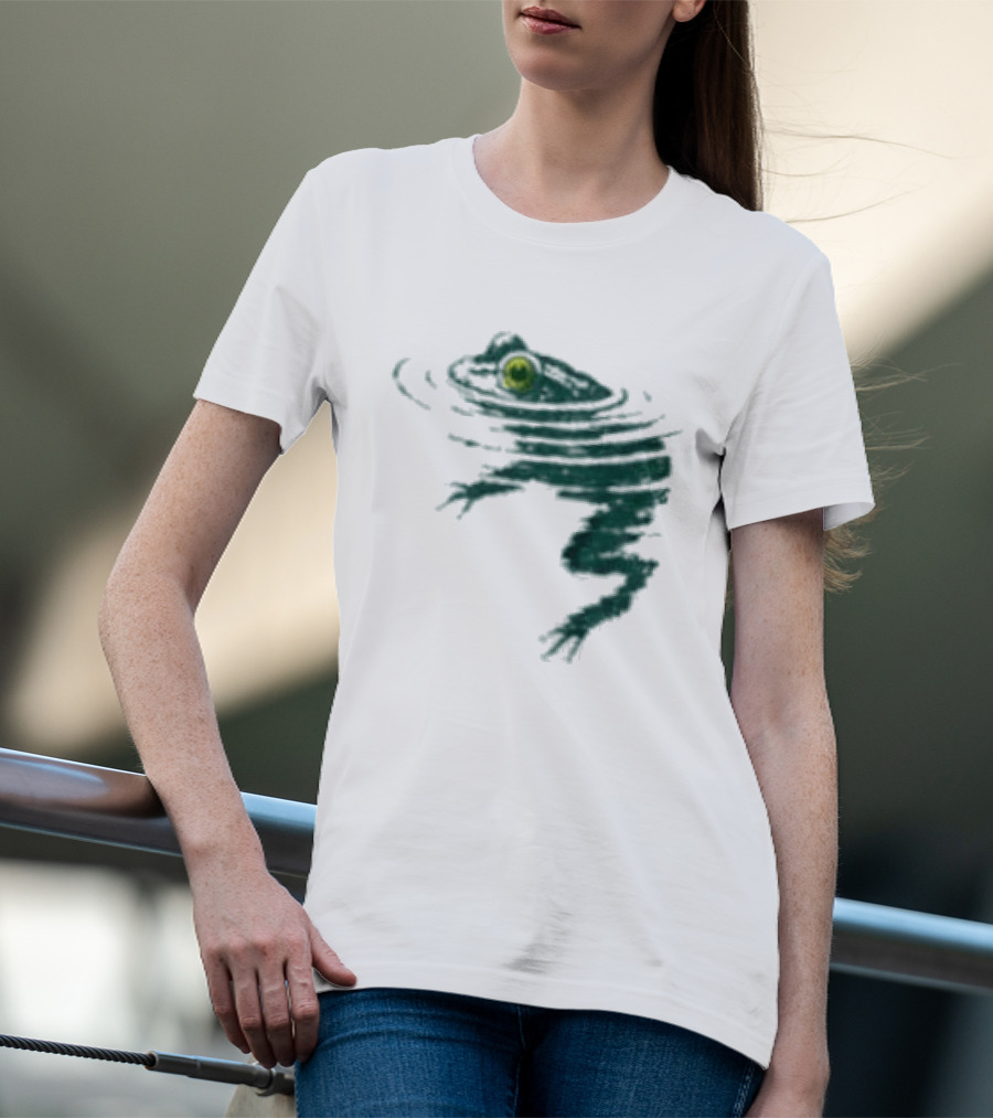 Frog Swimming Ripples In Water T-Shirt