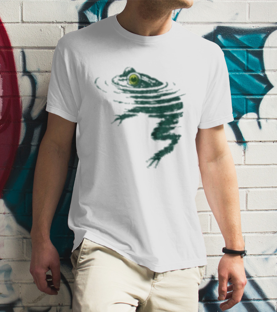 Frog Swimming Ripples In Water T-Shirt