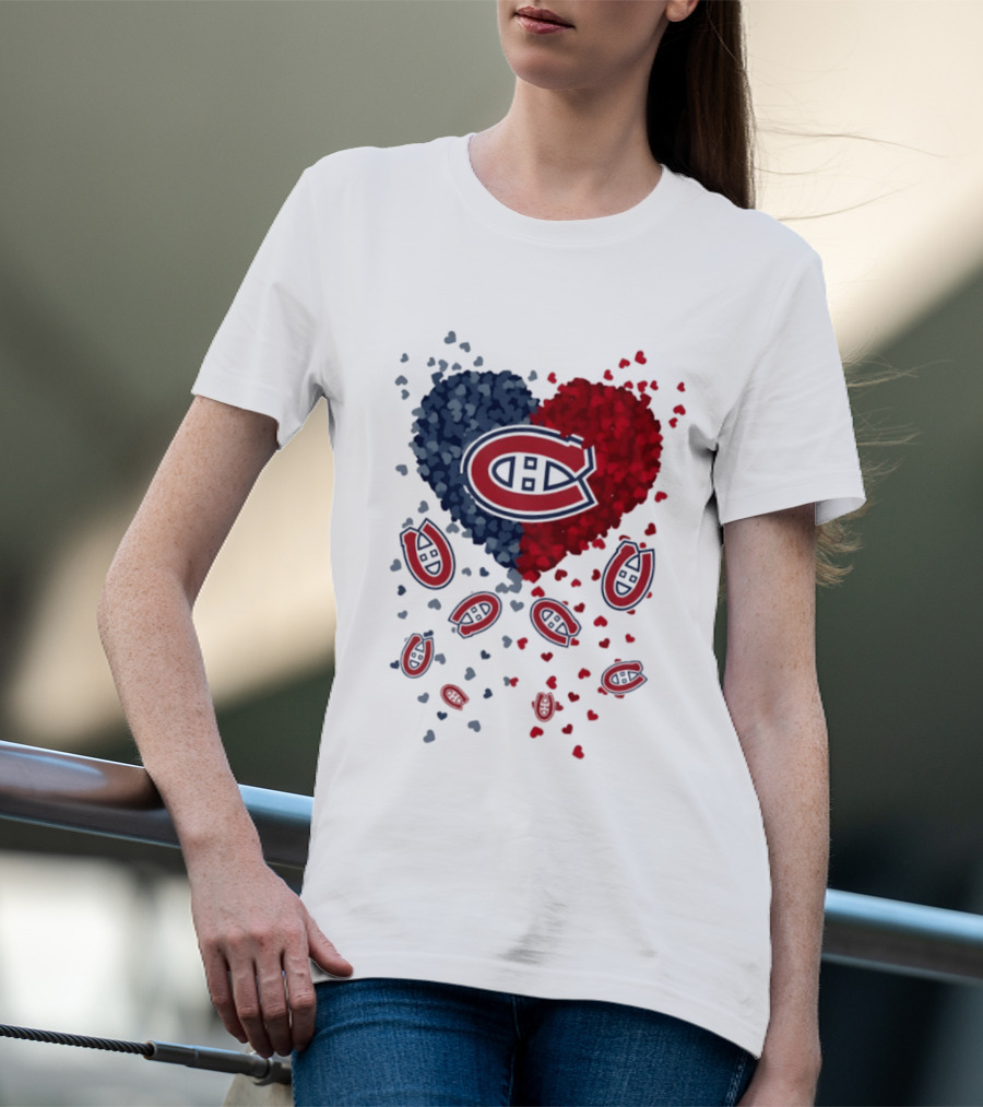 Montreal Canadiens Heart NHL 2026 Team Pride T-Shirt