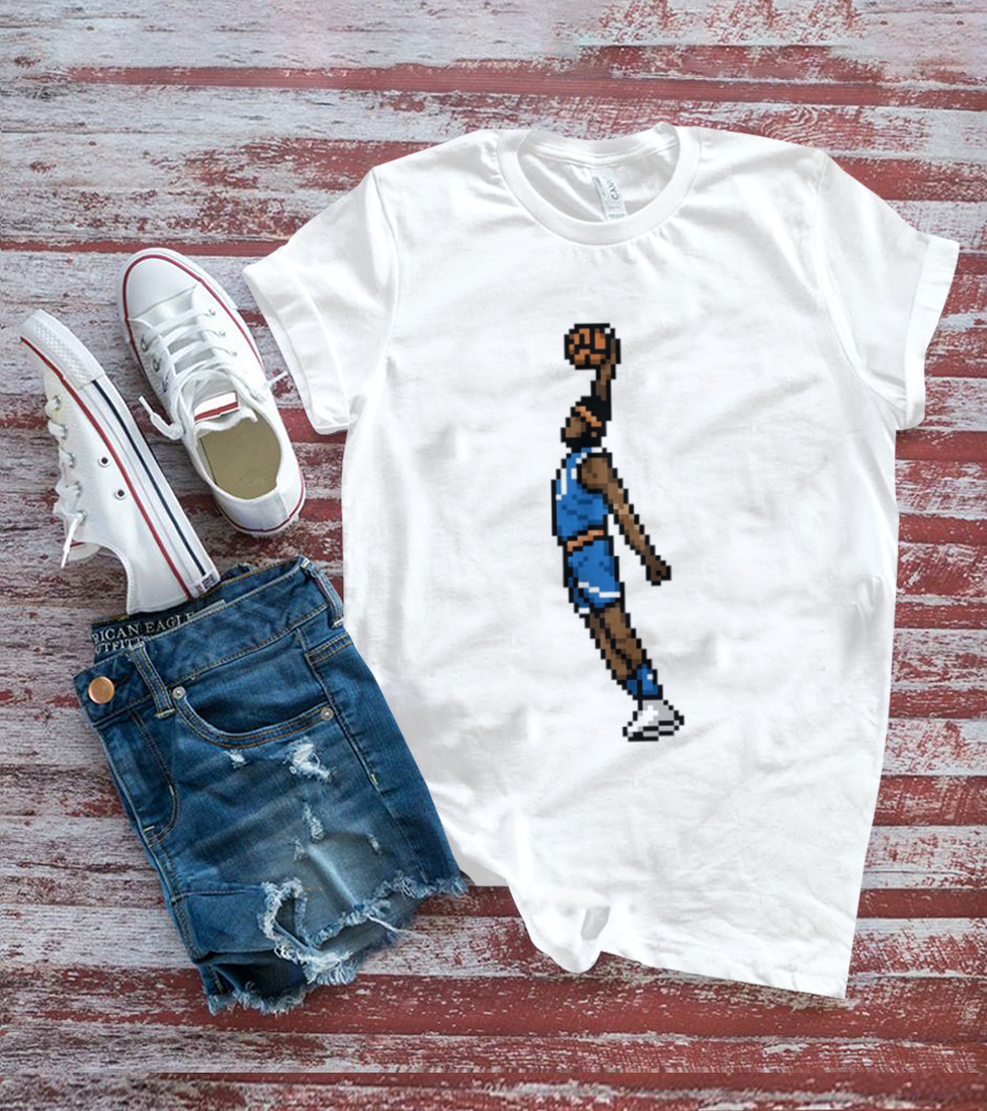 Mitchell Robinson Return Of The Mitch New York Knicks 8 Bit Retro Basketball Dunk T-Shirt