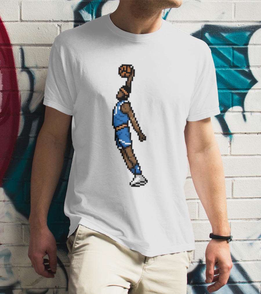 Mitchell Robinson Return Of The Mitch New York Knicks 8 Bit Retro Basketball Dunk T-Shirt