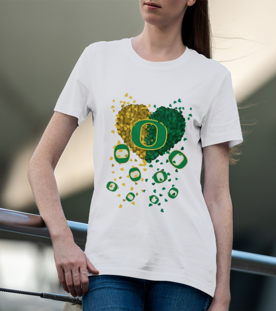 Oregon Ducks Football Heart 2026 T-Shirt