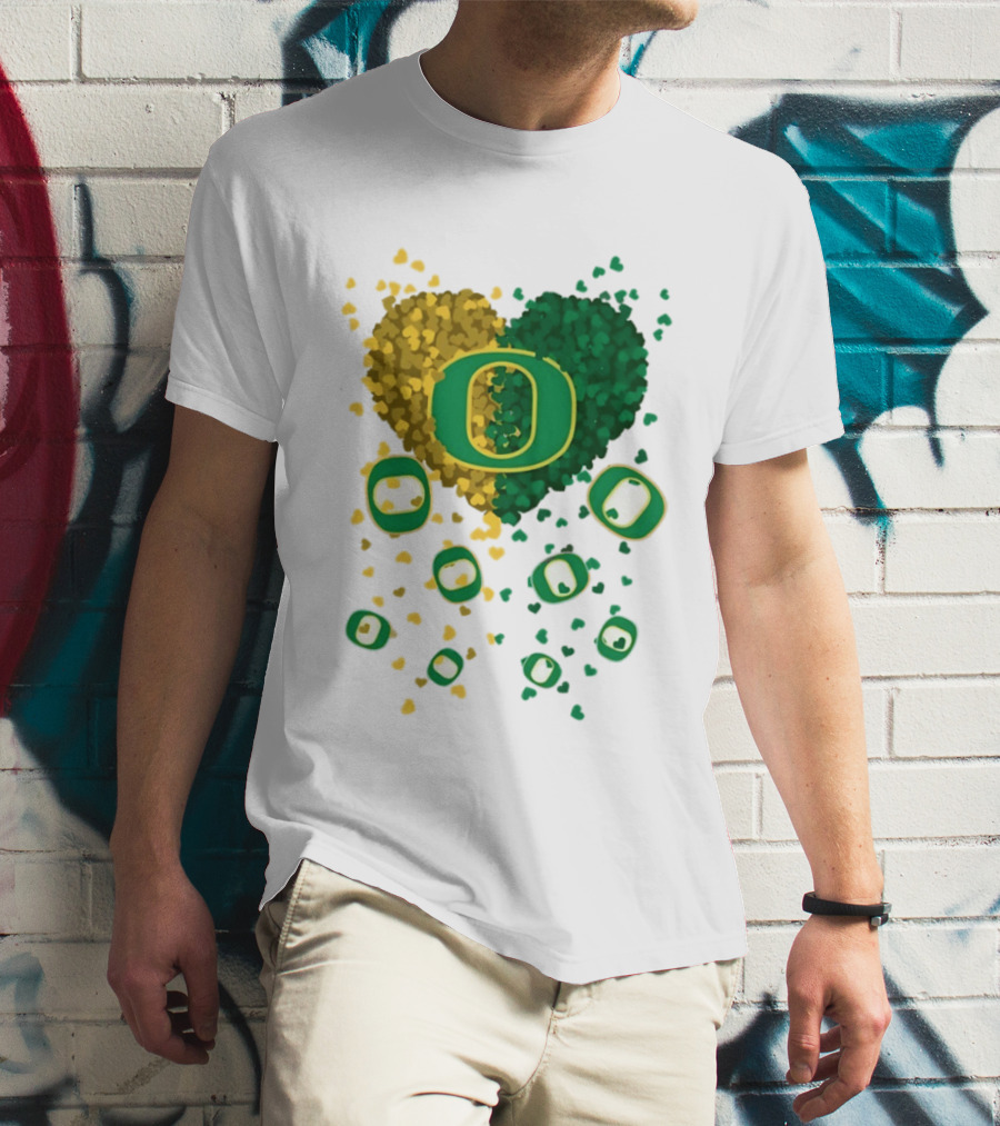 Oregon Ducks Football Heart 2026 T-Shirt