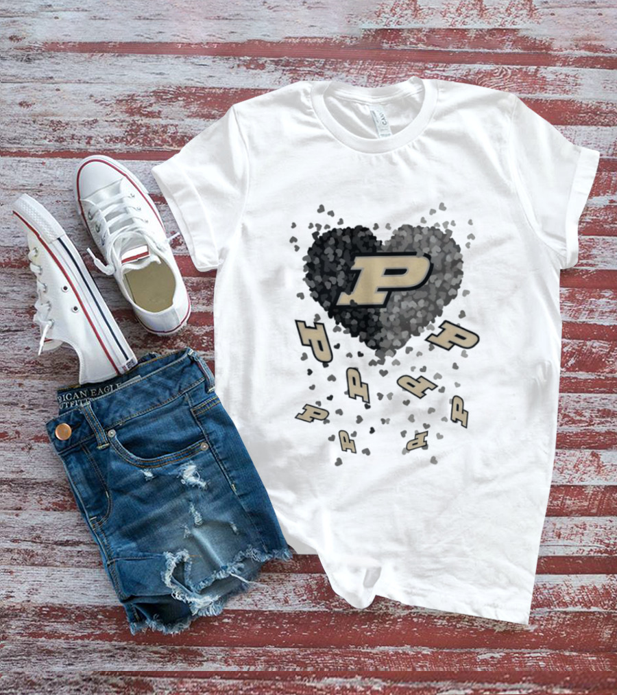 Purdue Boilermakers Heart P Logo 2026 Football T-Shirt