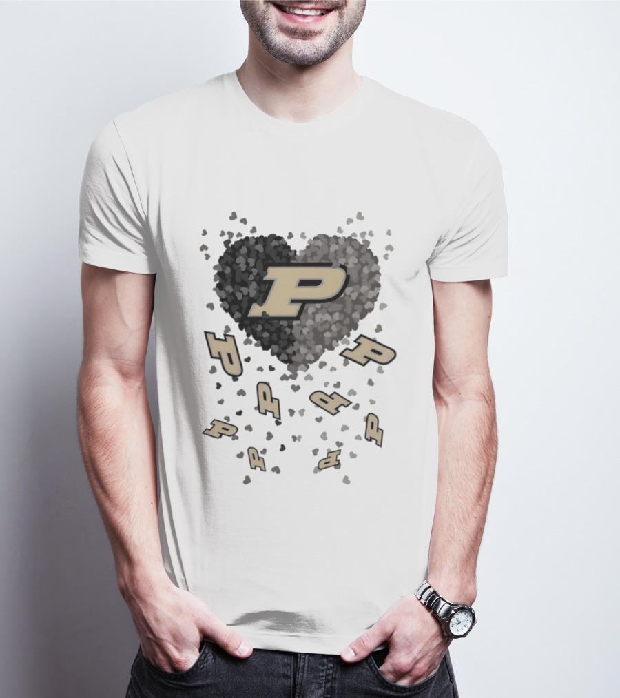 Purdue Boilermakers Heart P Logo 2026 Football T-Shirt