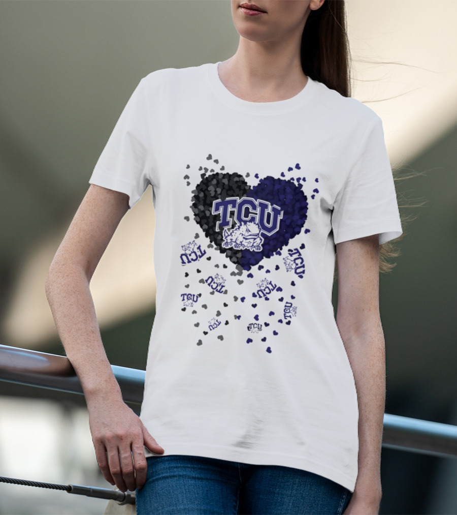 TCU Horned Frogs Heart Football 2026 T-Shirt