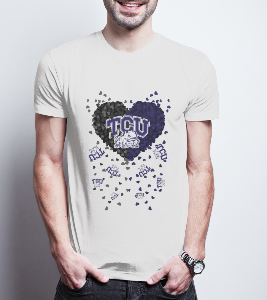 TCU Horned Frogs Heart Football 2026 T-Shirt