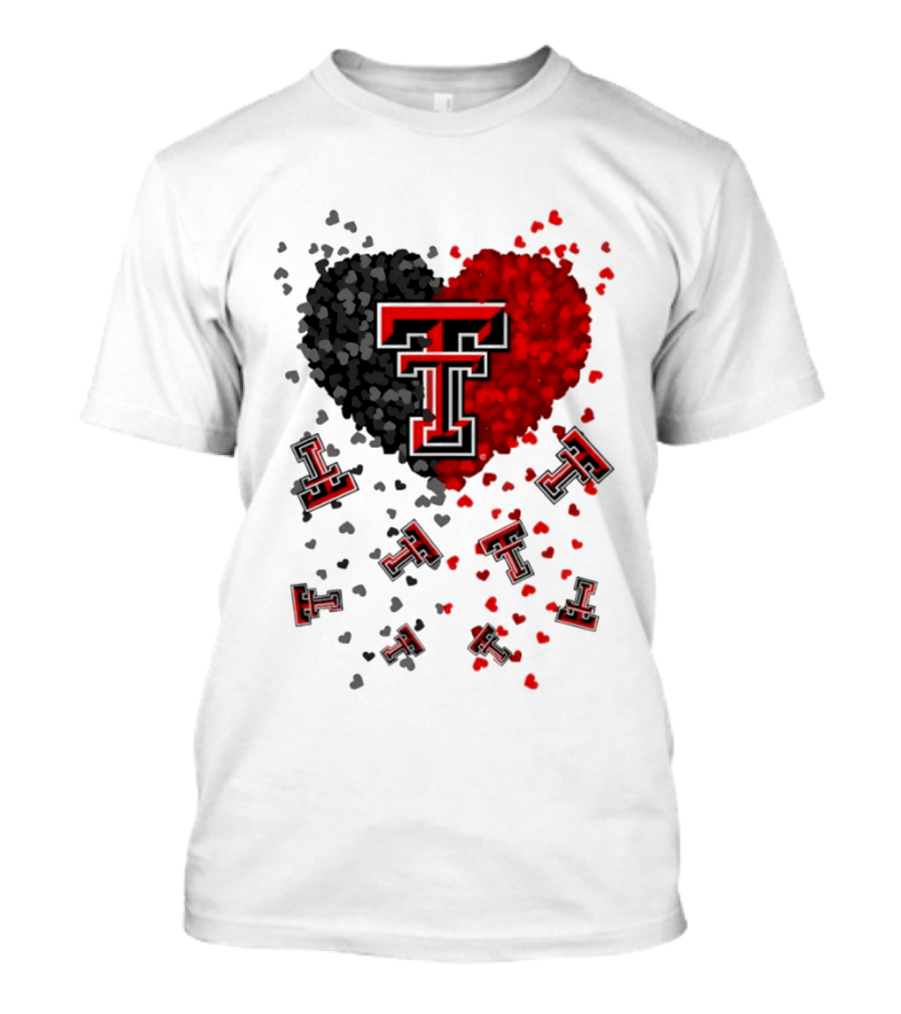 Texas Tech Red Raiders Heart 2026 Football Fan Gear T-Shirt