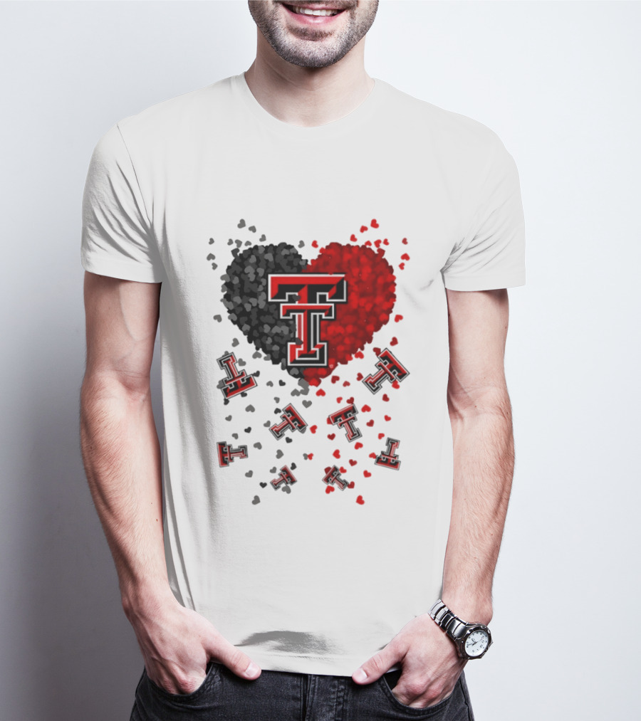 Texas Tech Red Raiders Heart 2026 Football Fan Gear T-Shirt
