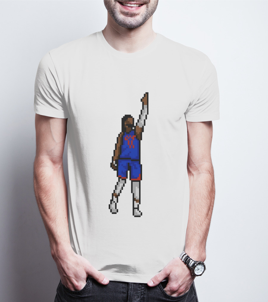 Jalen Brunson Clutch Pixel Art New York Knicks Basketball T-Shirt