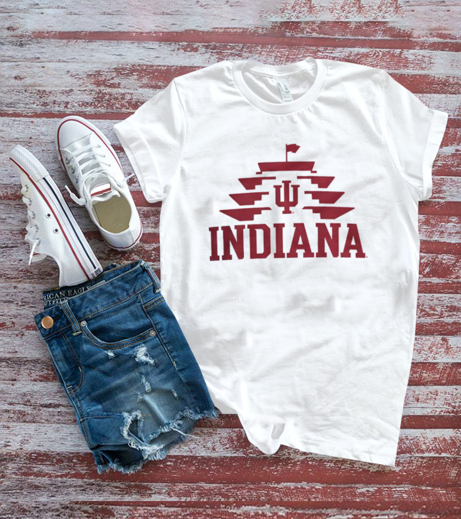 Indiana Hoosiers IMS Pagoda Iconic Symbol Collaboration T-Shirt