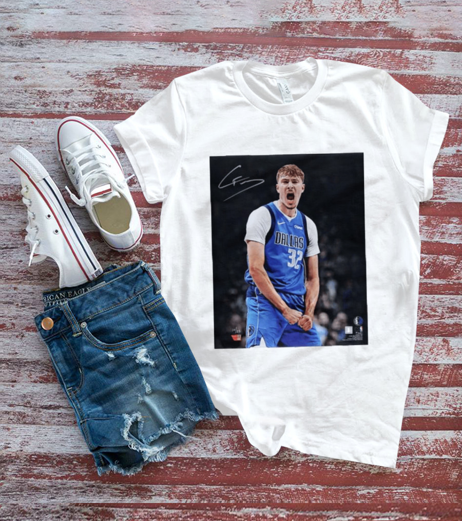 Cooper Flagg Dallas Mavericks Autographed Memorabilia NBA Collectible T-Shirt