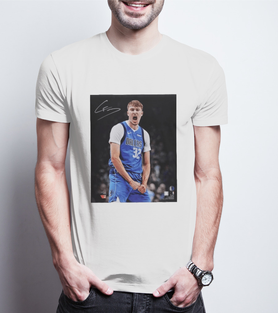 Cooper Flagg Dallas Mavericks Autographed Memorabilia NBA Collectible T-Shirt