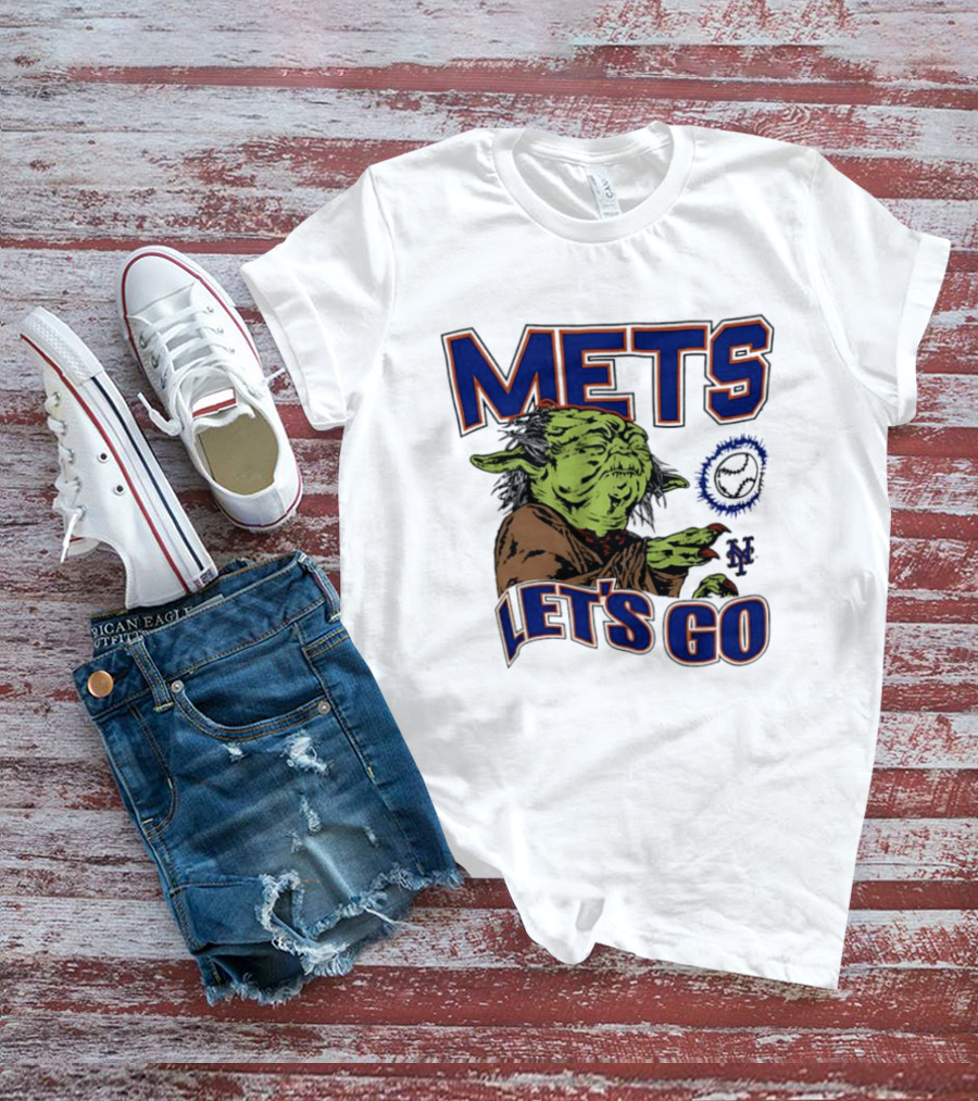 New York Mets Yoda Collaboration Let's Go Star Wars MLB T-Shirt