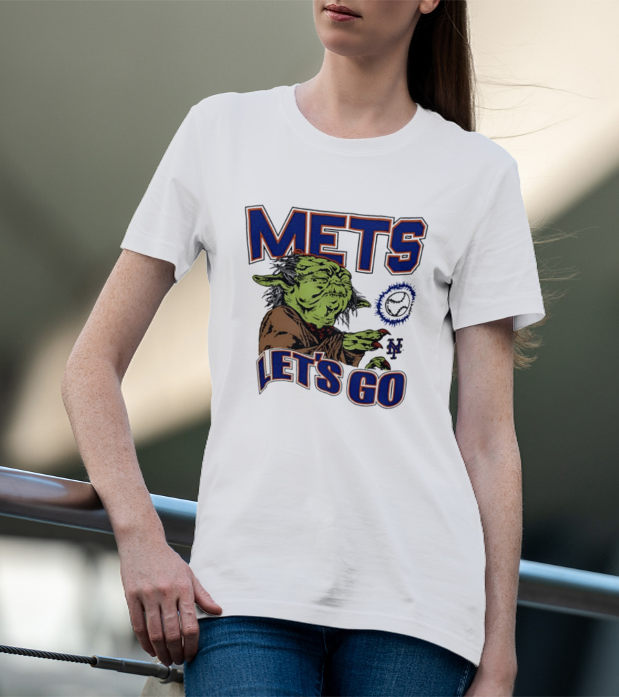 New York Mets Yoda Collaboration Let's Go Star Wars MLB T-Shirt