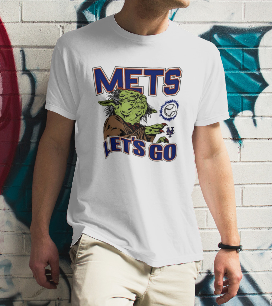 New York Mets Yoda Collaboration Let's Go Star Wars MLB T-Shirt