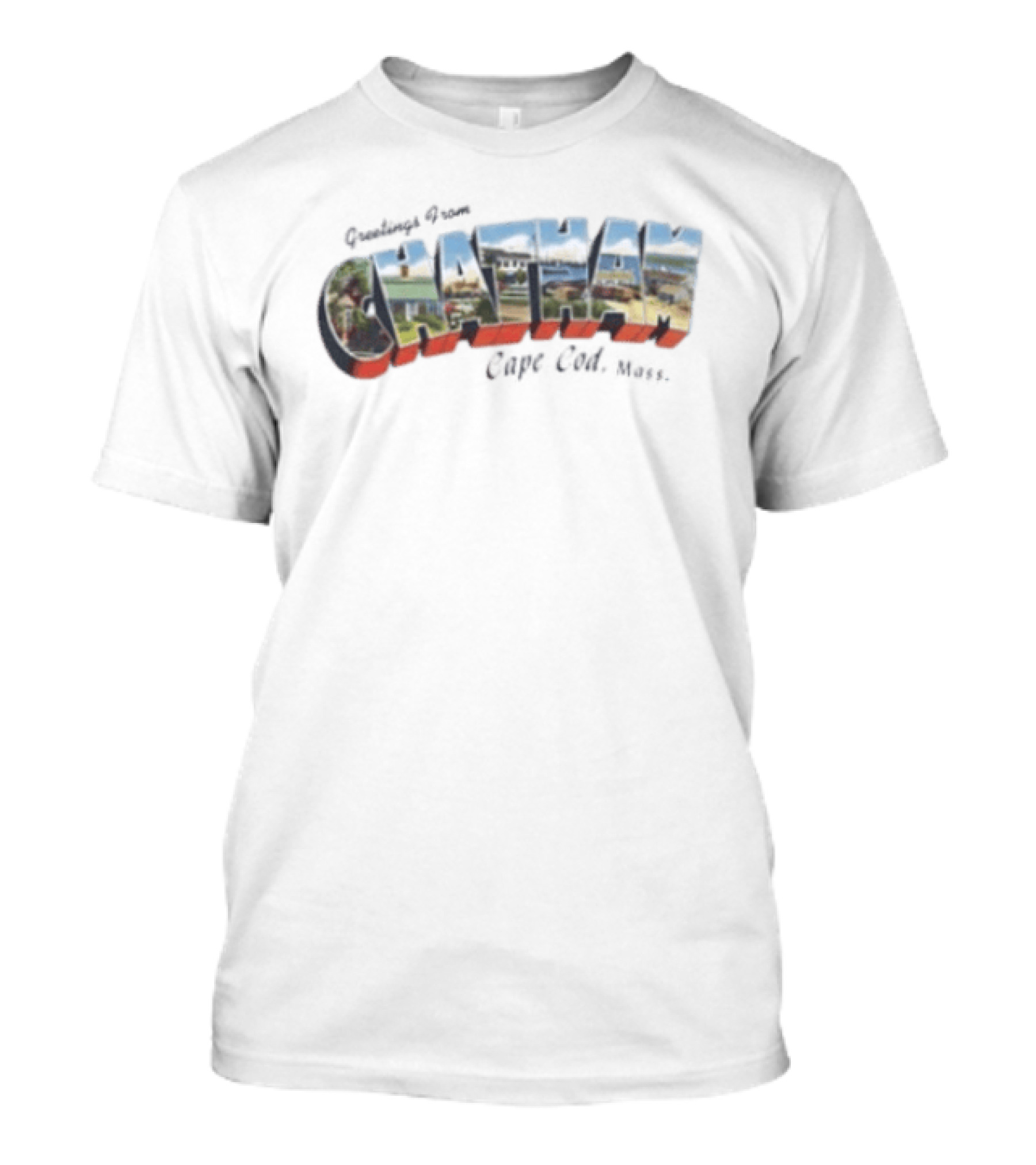 Greetings From Chatham Cape Cod Massachusetts Retro Postcard T-Shirt