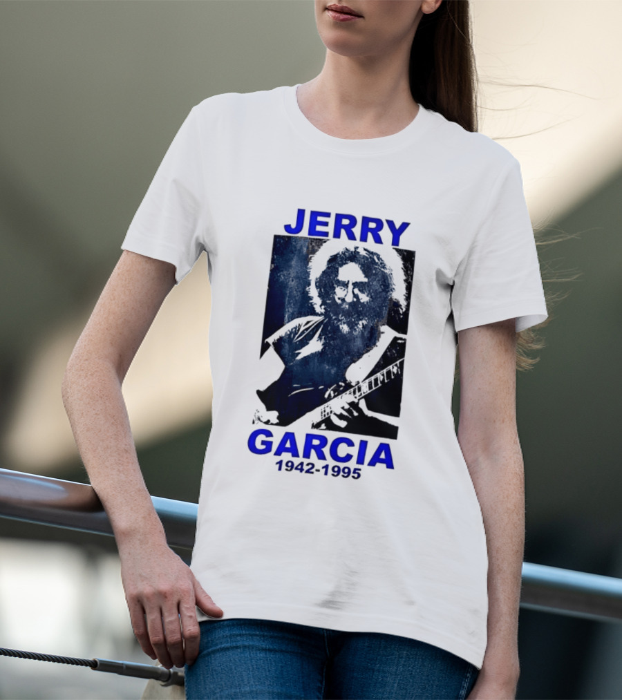 Jerry Garcia 1942 1995 Image With Guitar T-Shirt