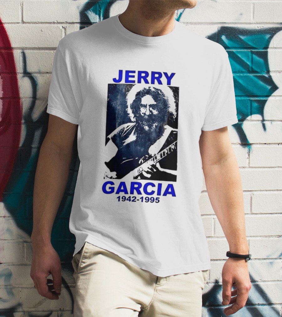 Jerry Garcia 1942 1995 Image With Guitar T-Shirt