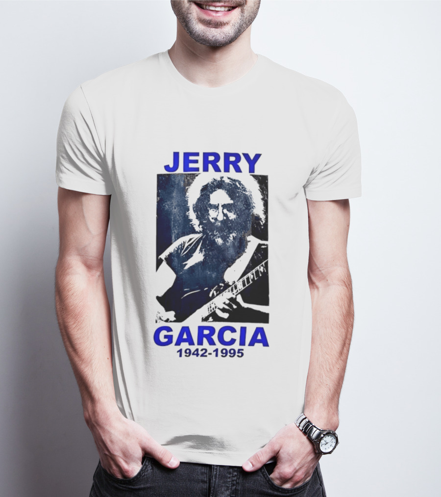 Jerry Garcia 1942 1995 Image With Guitar T-Shirt
