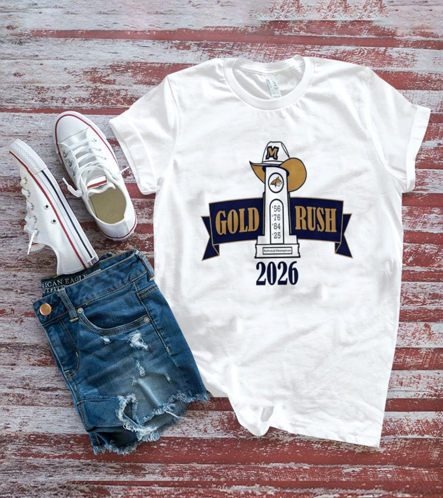 Montana State Bobcats Gold Rush 2026 Memorial Bell Cathedral T-Shirt