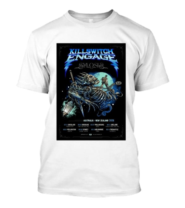 Killswitch Engage Sylosis Australia New Zealand Tour 2026 Concert Dates T-Shirt