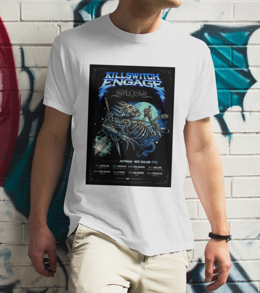 Killswitch Engage Sylosis Australia New Zealand Tour 2026 Concert Dates T-Shirt